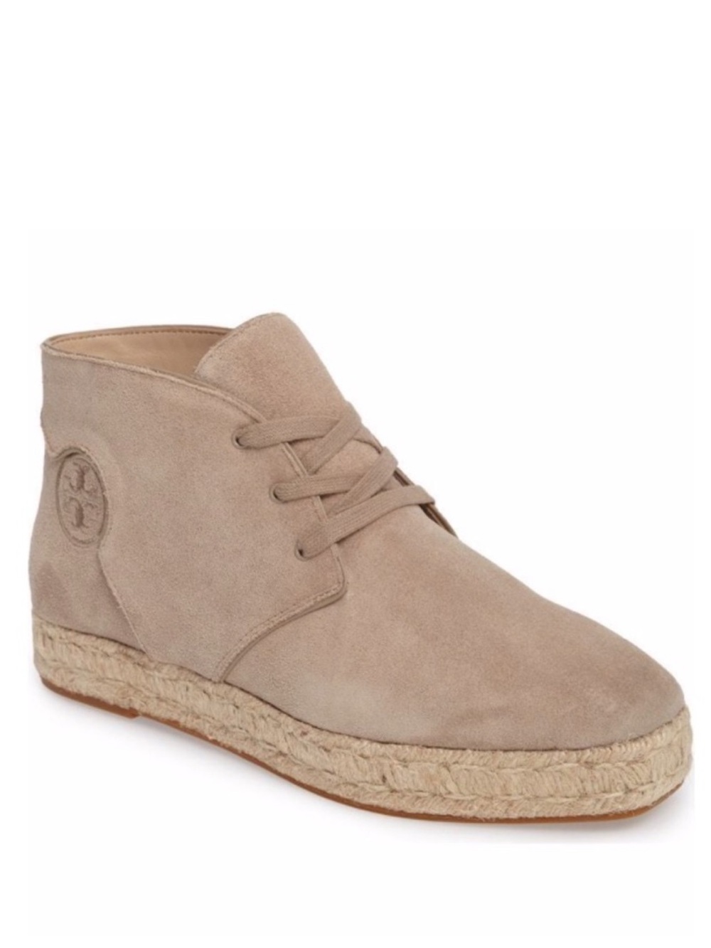 Tory Burch Rios Espadrille Suede Platform Chukka Booties Sz 9.5